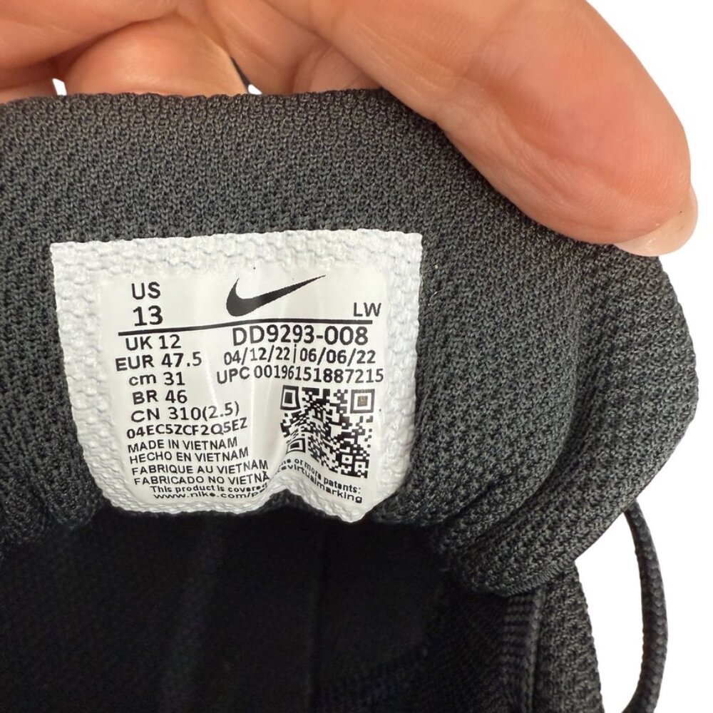 Nike Running Downshifter 12 Dark Smoke Grey/Blue sneakers Men's Size 13 - Picture 8 of 9